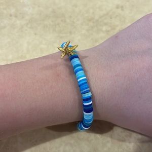 Mixed match different colored blues starfish clay bead bracelet handmaid
